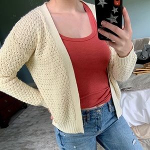 POOF NY Cream Cardigan- Size Small
